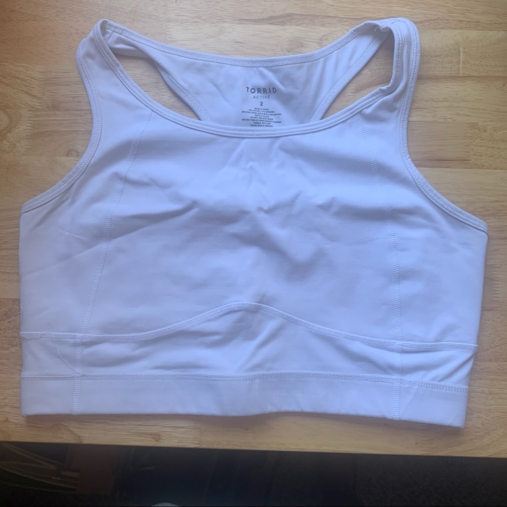 Torrid - White Longline Wicking Sports Bra